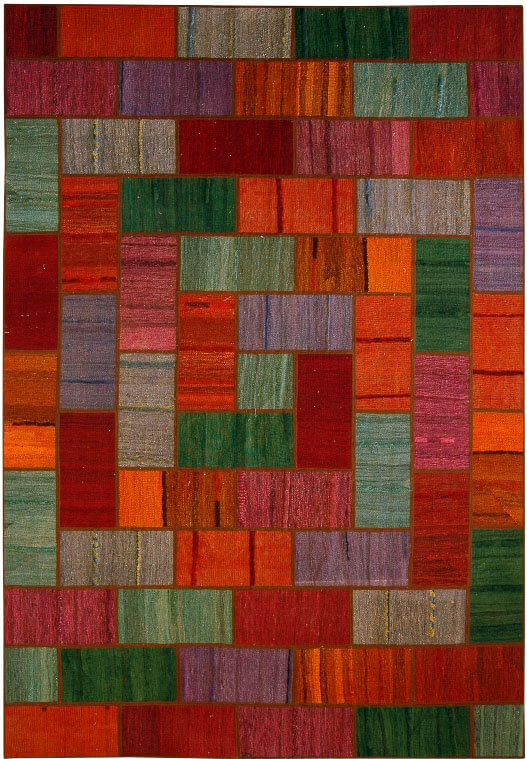 258×177. Яркий персидский килим-пэчворк
